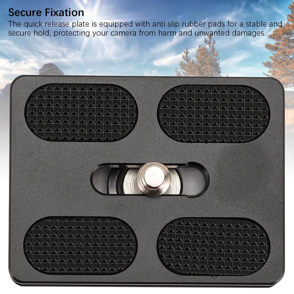 Quick Release Plate Aluminum Alloy 38mm Slot Standard 1/4in Thread Camera Tripod Quick Release Plate for Camera Stabilizer