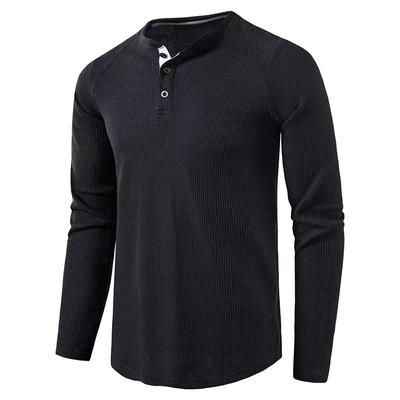 New Men's T-shirts for Men's Solid Color Long-sleeved Base Shirt for Men