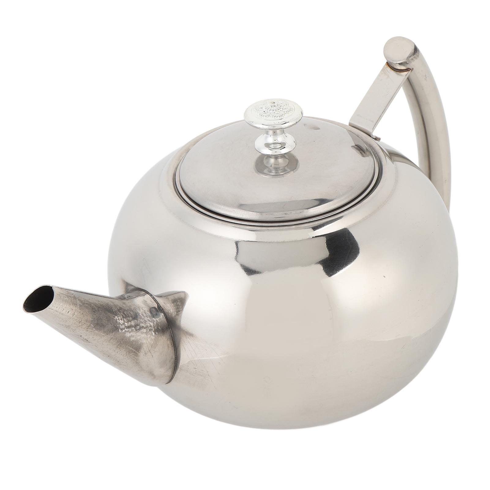 Stainless Steel Tea Pot Leakproof Ergonomic Side Handle Tea Kettle with Detachable Infuser