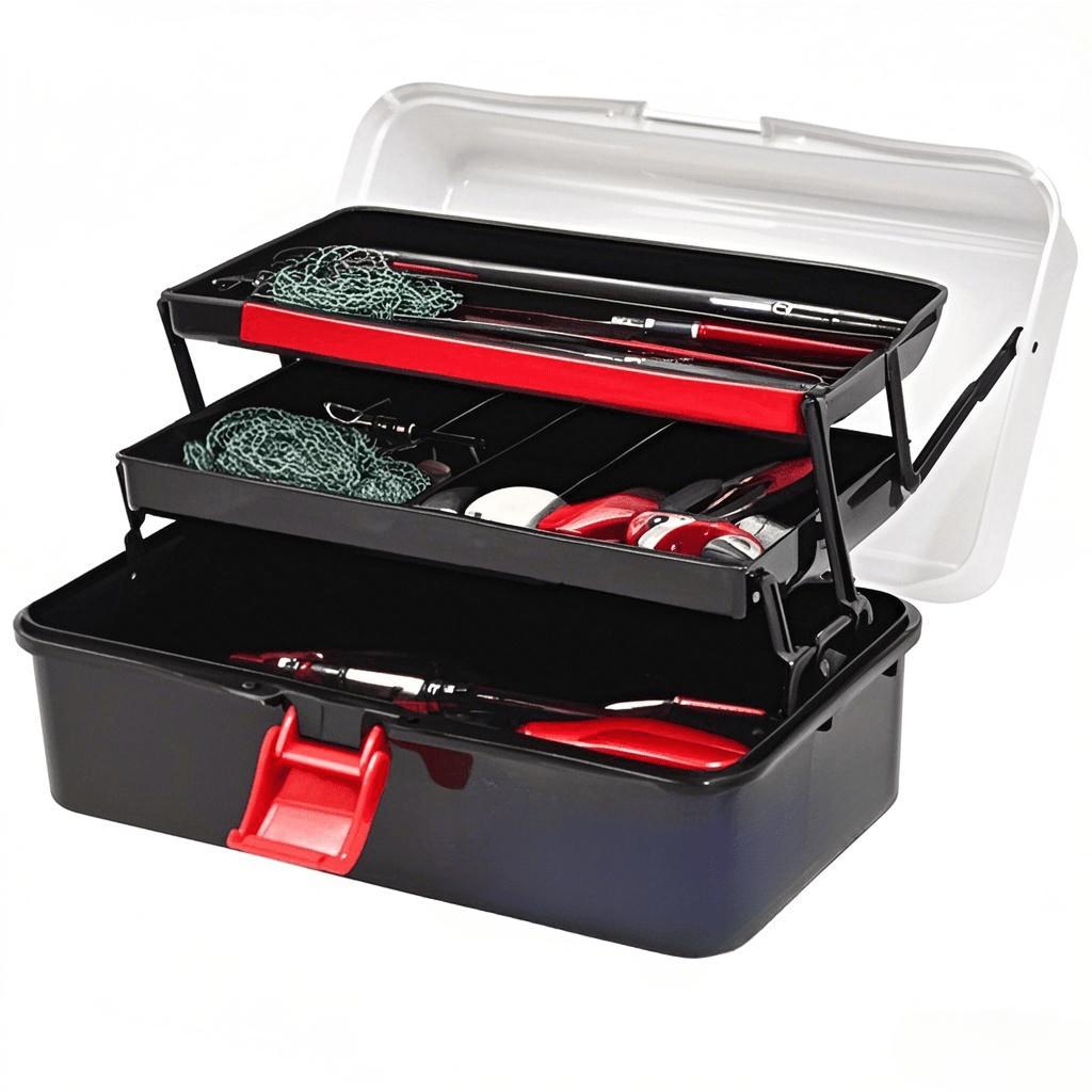3-Layer Waterproof Fishing Tackle Box with Lock Closure,Multiple Compartments for Lures and Gear, Ideal for Camping and Fishing, Fishing Gear