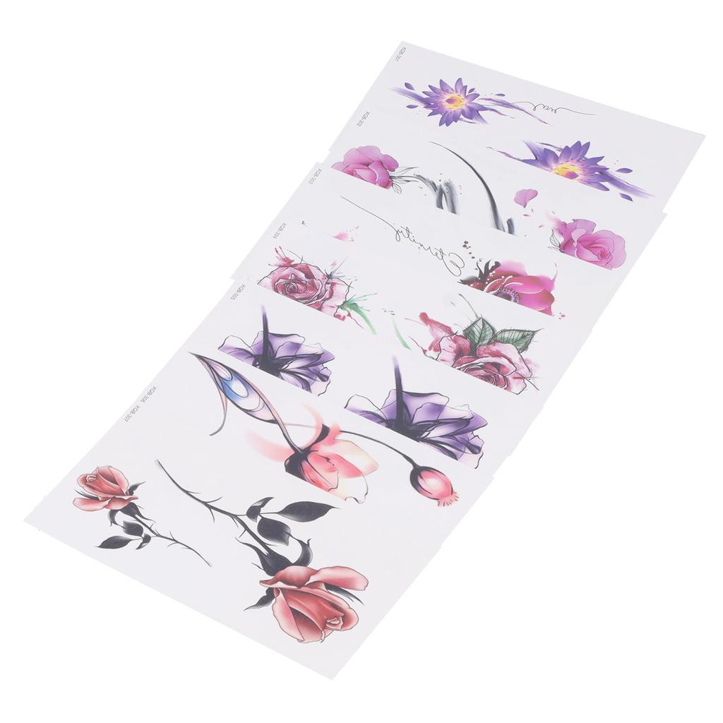 7 Sheet Flower Pattern Women Tattoo Sticker Waterproof Temporary Tattoo Sticker Accessory