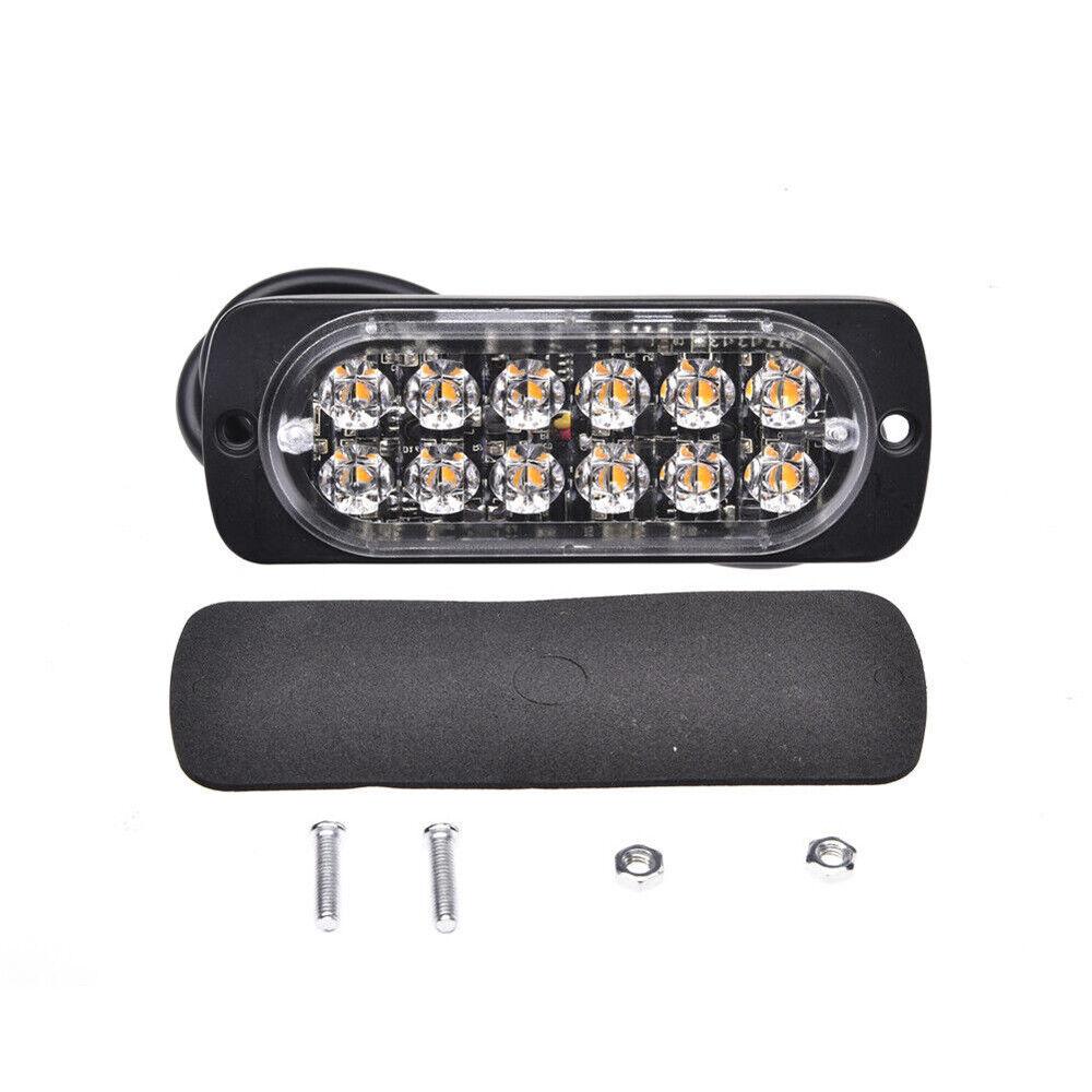 12LED Car Emergency Strobe Lights Truck Side Light 12V 24V Trailer Motorcycle Flashing Beacon Lamp Warning Police Lamps