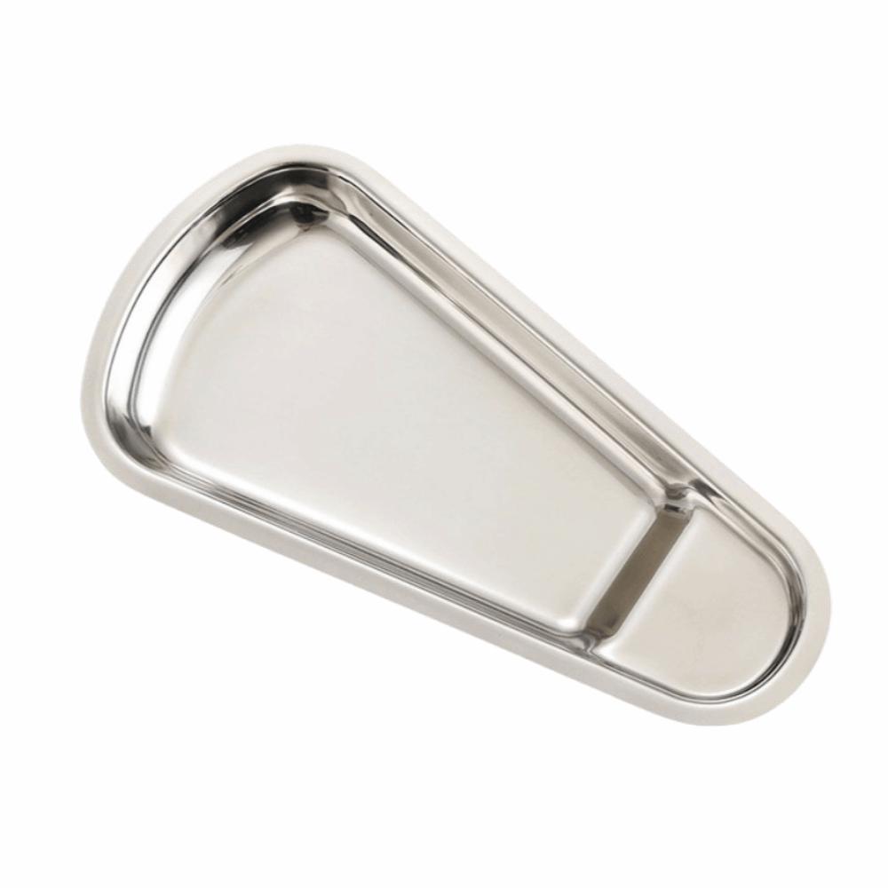 Irregular Outline Condiment Serving Tray Mirror Polished Metal Storage Tray  Kitchen Use