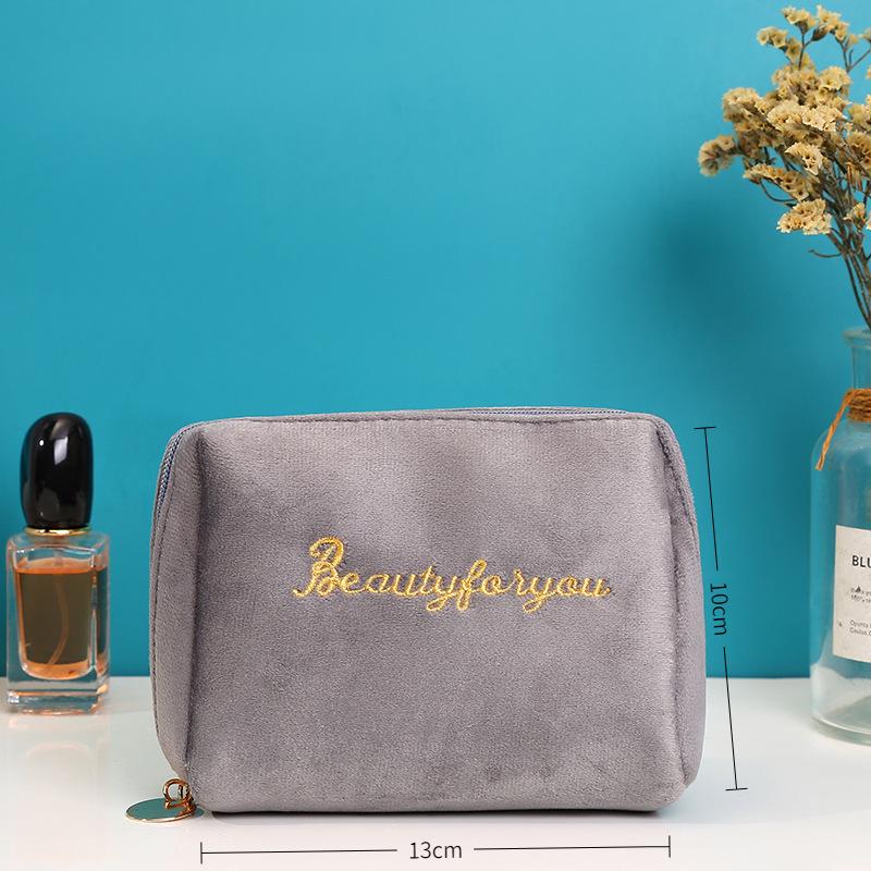 Velvet Makeup Bag Set: High-Capacity, Four-Piece Luxury Cosmetics Storage