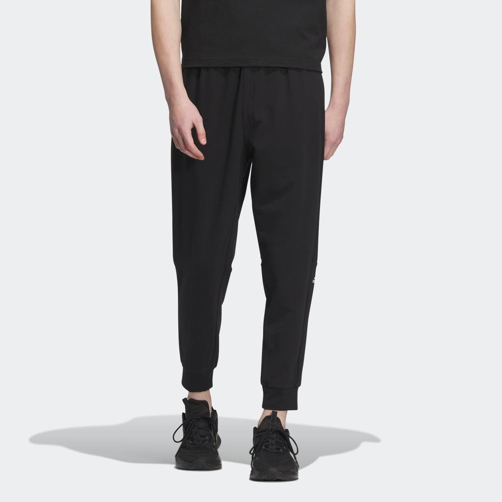 Adidas Essential Logo Cuffed Track Pants Men Bottoms Black IA8181