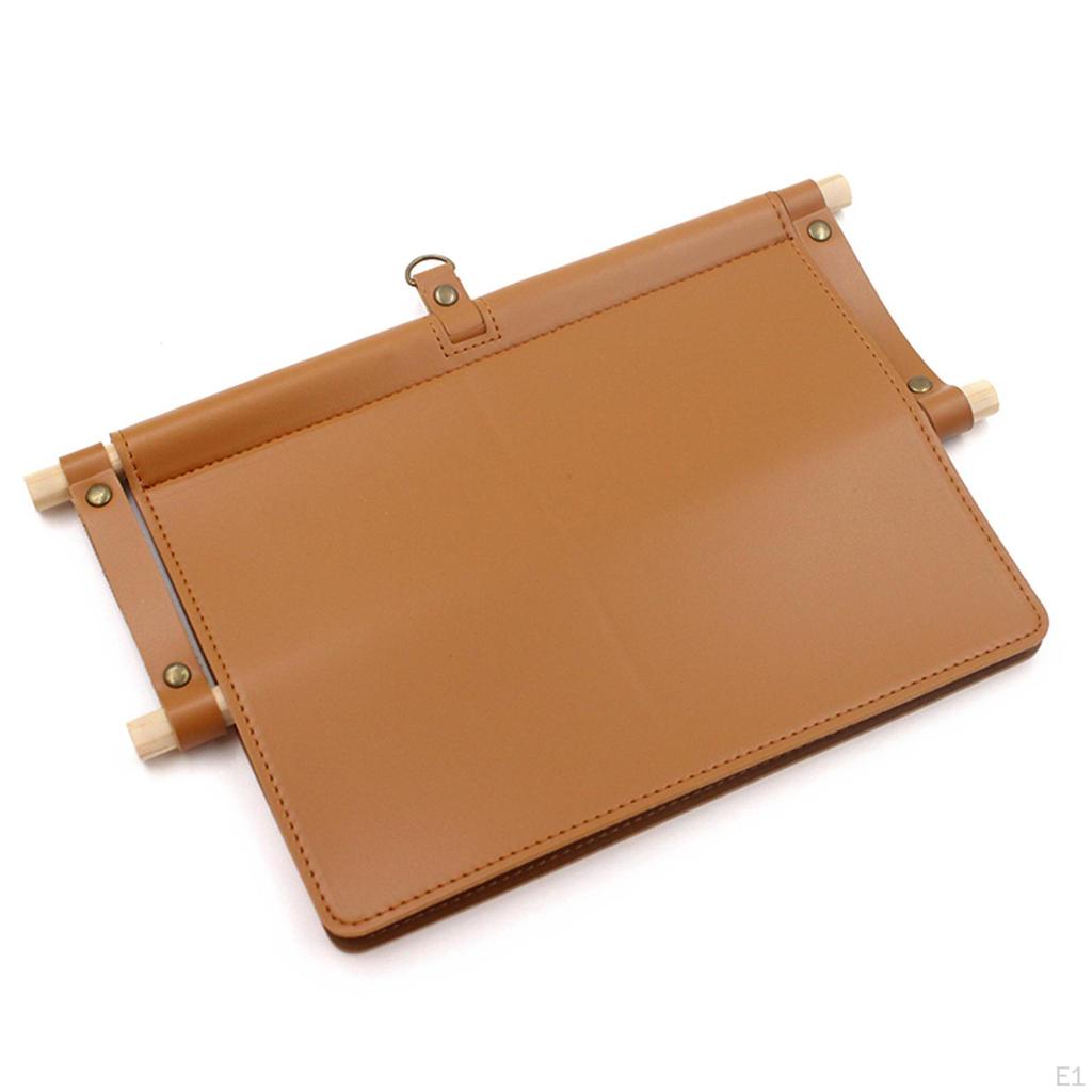 Holder, Creative PU Leather Toilet Tissue Roll Dispenser and Hangers Wall Mounted for