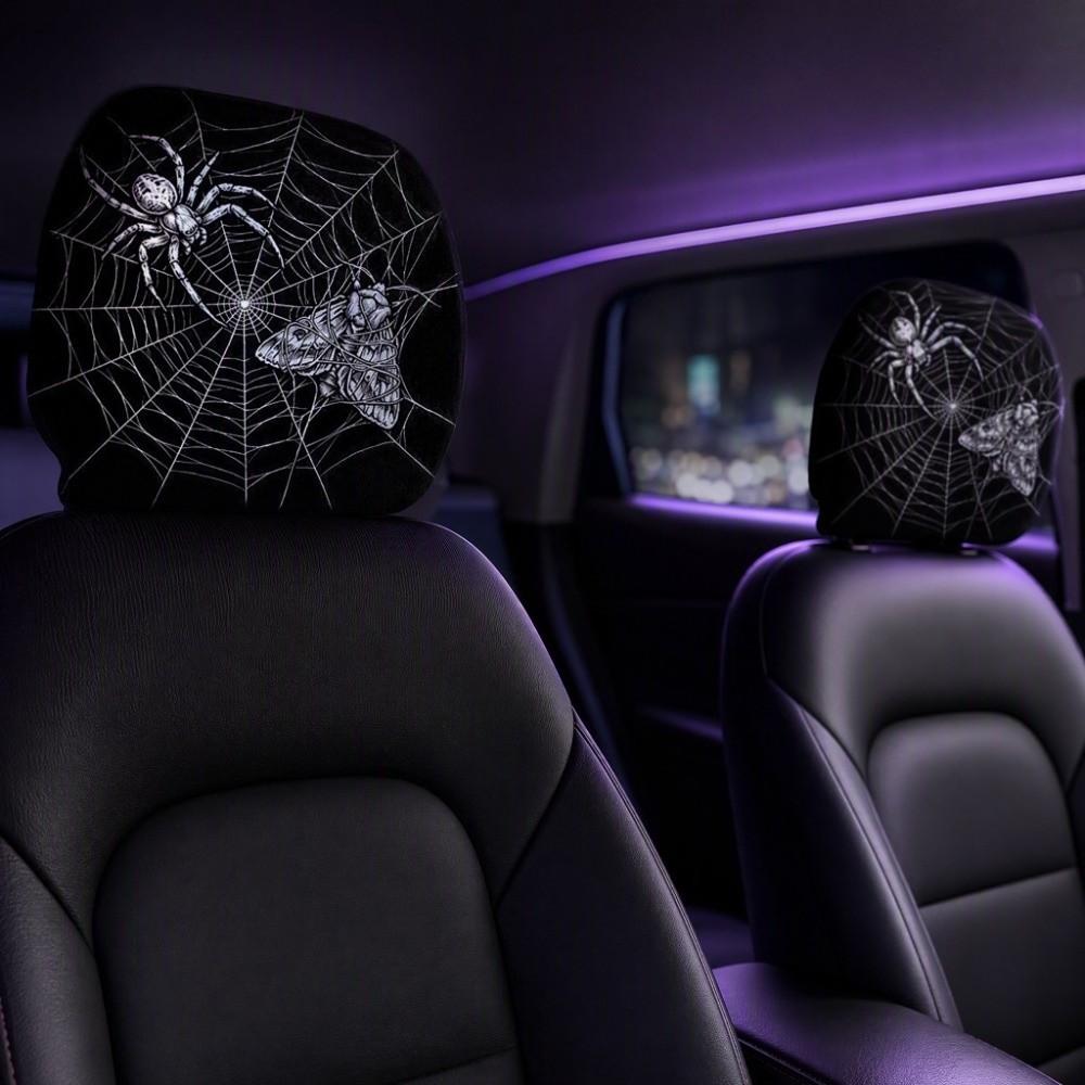 2PCS Exaggerated Car Pillowcase Cool Decorations Car Seat Headcover  Gift for Car Lover