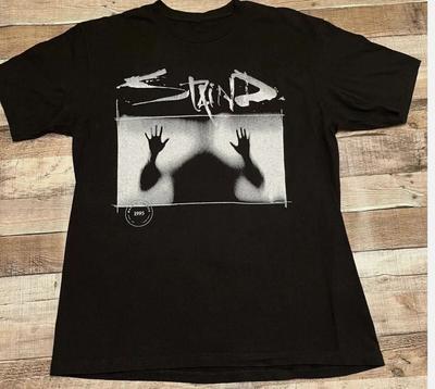 Staind Shirt Large Black Album Cover Shadow Rock Band Unisex T-Shirt