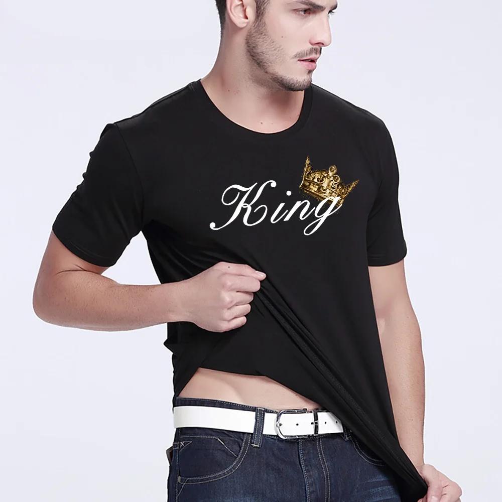 Summer Man T-shirts Short Sleeve King Print Casual Fashion T Shirt Men Harajuku Hip Hop Men Clothing O Neck Tops Tee Streetwear