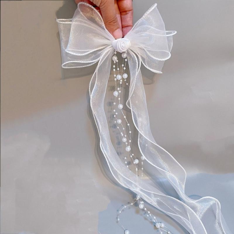 Glinting Bowknot Hair Jewelry Queen Headdress Hair Tie for Pageant Proms Bridal Wedding Bridal Wedding Headwear