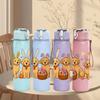 1PC Group Easter Dog Bunnies 750ml Color Plastic Sports Water Bottle Leakproof Flip Straw Lid Suitable for Sports Office Home Use