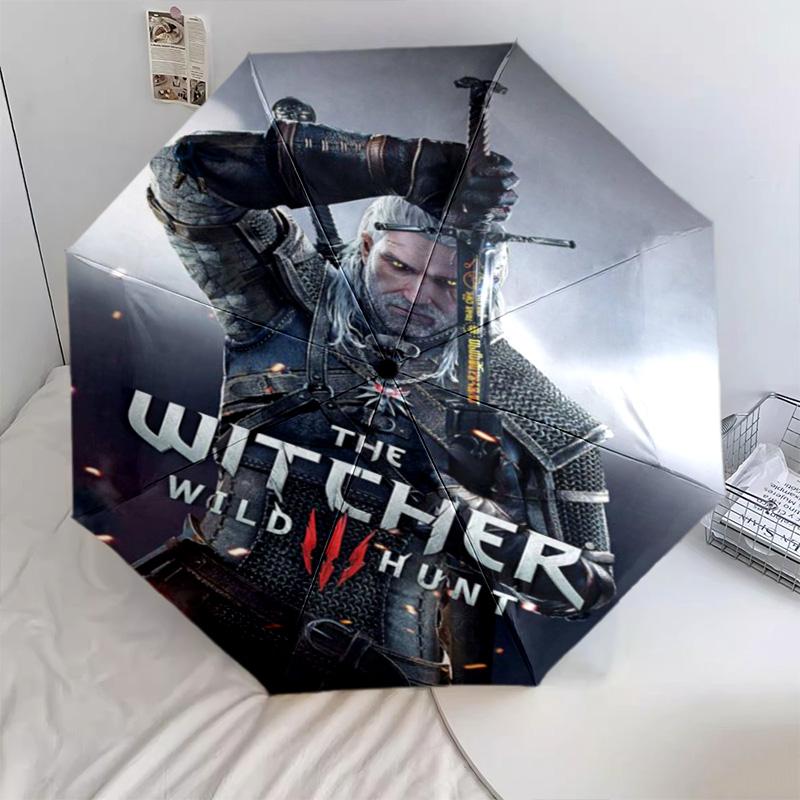 Witcher Trilogy Automatic Umbrella - Suitable Travel Outdoor Portable Umbrella Birthday Gift Daily Essentials