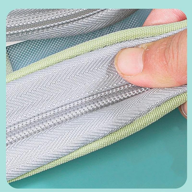 A4-Aufbewahrungstasche für Schreibwaren, Ordner, Schul- und Bürobedarf, Schreibwarentasche, doppellagige Netztasche mit Reißverschluss, Organizer mit großem Fassungsvermögen