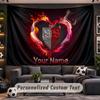 Wall Hanging Tapestry Custom NameVfB Stuttgart FC Pattern Personalized Printed Fabric Wall Decor