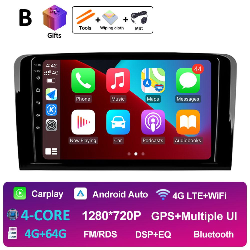 Player Radio Video Multimedia Auto Android 14 Pentru Mercedes Benz CLASS ML W164 Wireless Carplay Ventilator Răcire DSP Stereo Accesorii