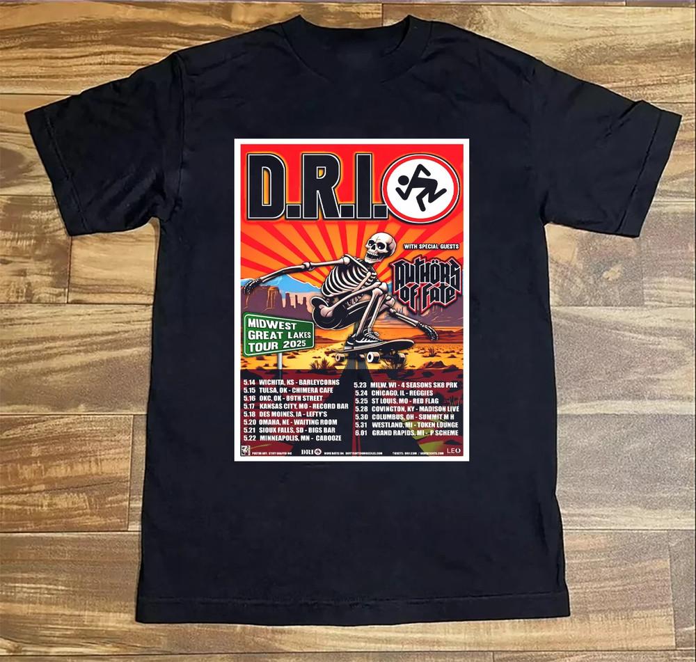 

D.R.I Band 2025 Tour Midwest Great Lake Tour T Shirt Full Size S-4XL 4XL