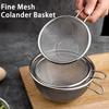 High Quality 304 Stainless Steel Bowl with Handle S/M/L Mixing Bowls with Scale Reusable Colander Basket Kitchen Tool