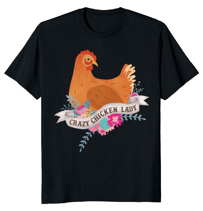 Crazy Chicken Lady Essential T-Shirt L