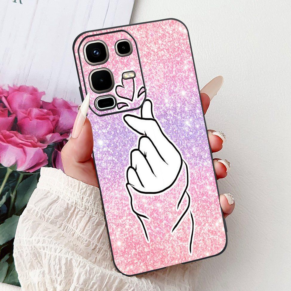 Per Infinix Note 50s X6870 Cover Posteriore Per Infinix Note 50s 5G Custodia Silicone Moda Lusso Fiori Gatto Carino Dipinto Divertente Paraurti