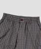 Beodeonteu Check String Cargo Elastic Pants [Brown]