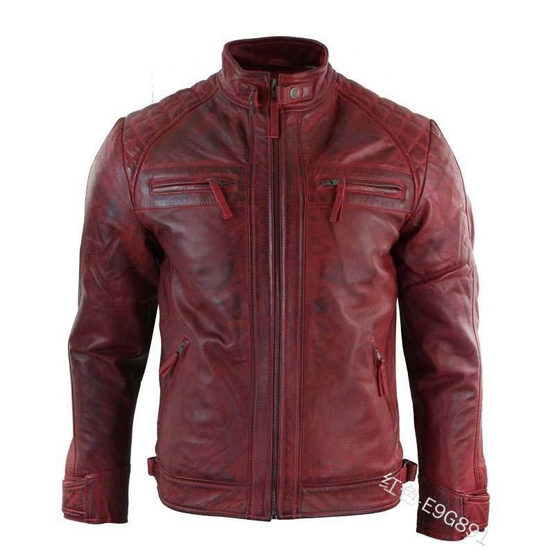 ebay spring and autumn new men's stand-up collar pu leather jacket locomotive leather jacket men's EG