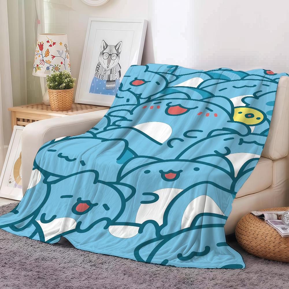 Cartoon cute Capoo Blanket For Sofa Office Bed Plane Travel Sleep Read Relax Camping Soft And Warm