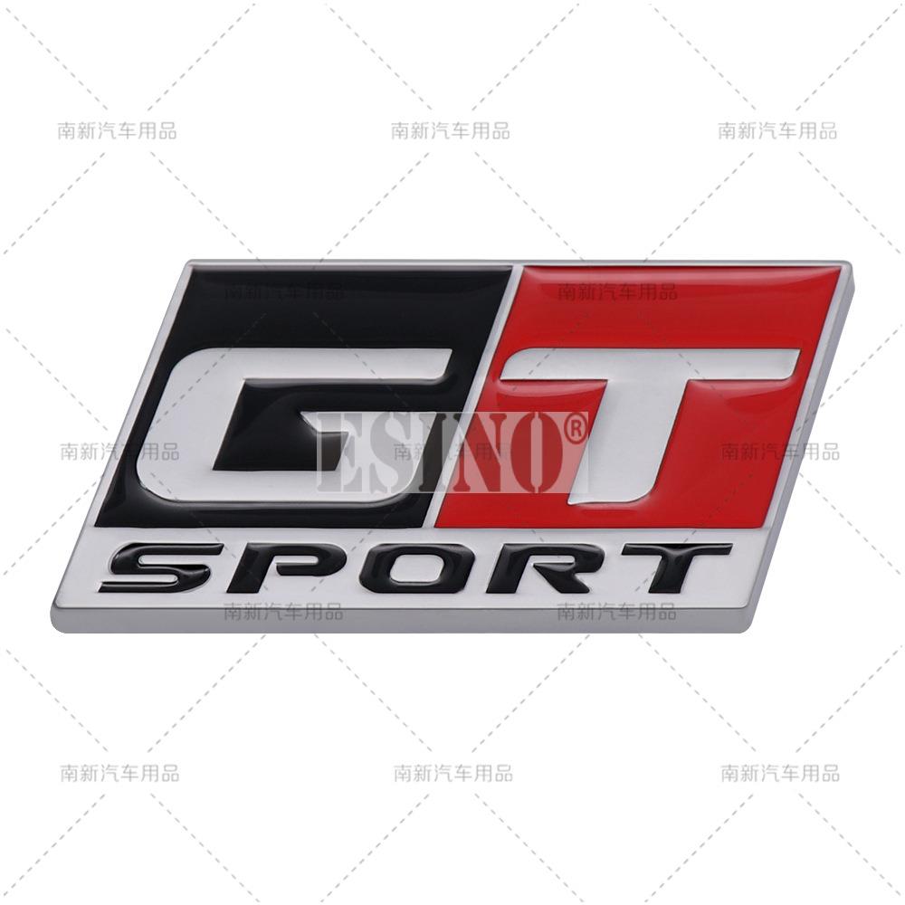 Car Styling 3D GT Sport Metal Zinc Alloy RearTrunk Fender Adhesive Badge Body Tailgate Displaceme Decorative Emblem