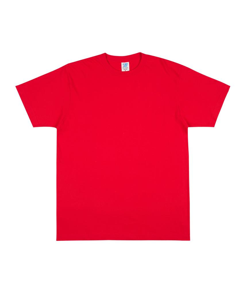 DOUBLE JD Point Label Short Sleeve T-Shirt Red