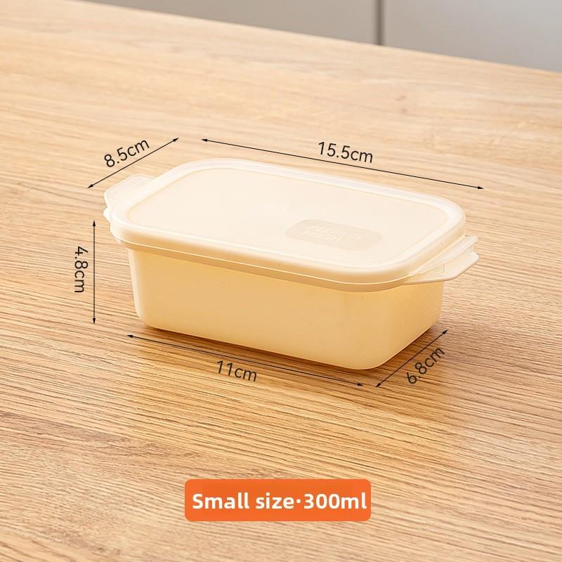 Plastic Food Storage Container With Microwave Safe Seal For Adults 300ml Beige