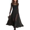 Fashion Temperament Dress Children Autumn and Winter Elegant Splicing Long-sleeved Fishtail Skirt