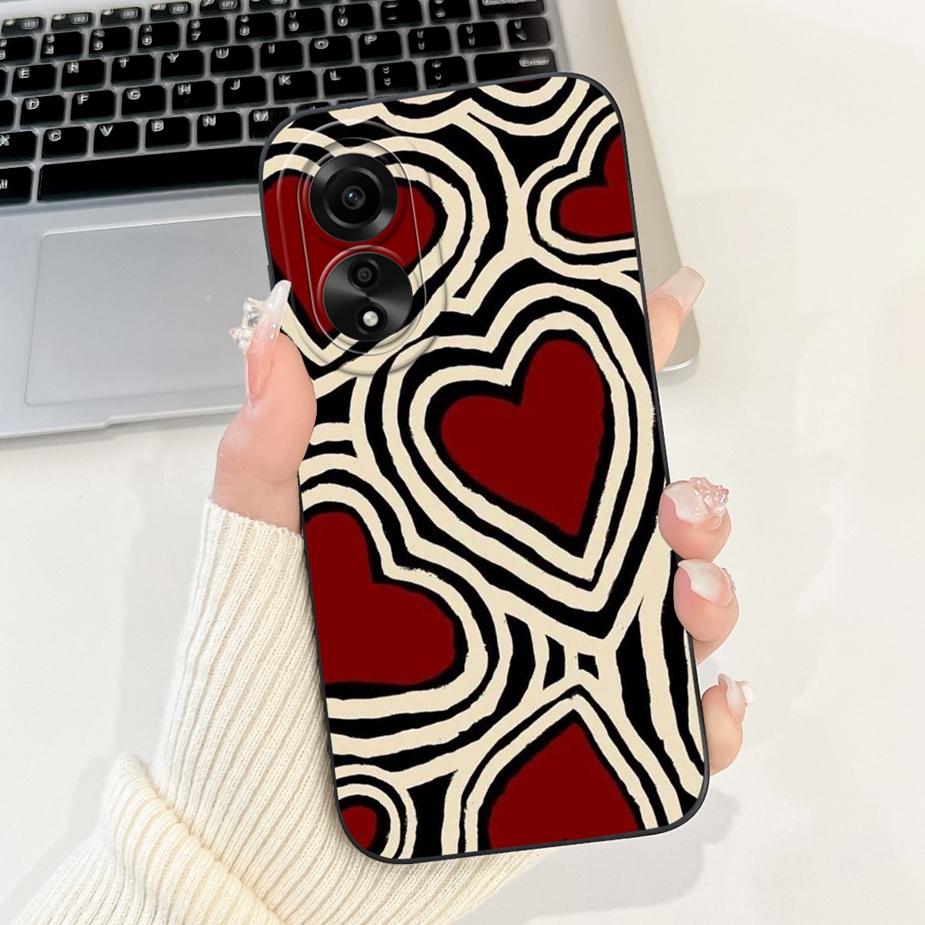For Oppo A78 4G Case CPH2565 New Fashion Candy Painted Back Cover Shockproof Phone Case For Oppo A78 A 78 OppoA78 4G Soft Fundas