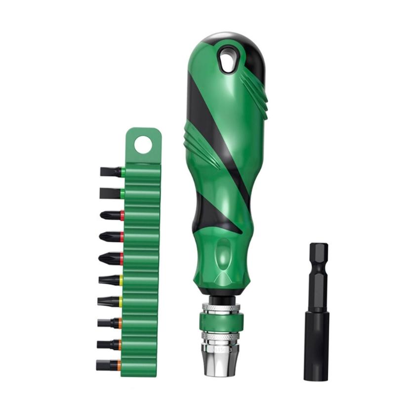 10 in 1 Screwdriver Set Steel Magnetic Screwdriver Set Multifunction Replaceable Head Screwdriver Bits for Household 1