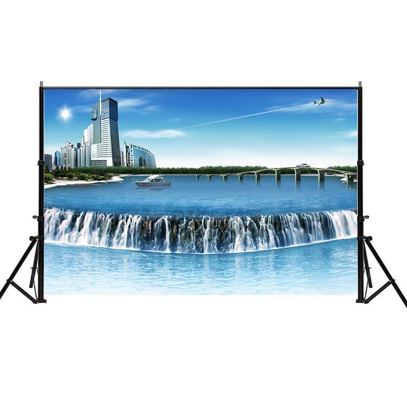 Landscape Backdrop with Blue Sky&White Clouds for Events,Parties,Studio Shoots,Outdoor Celebrations,Live Streaming