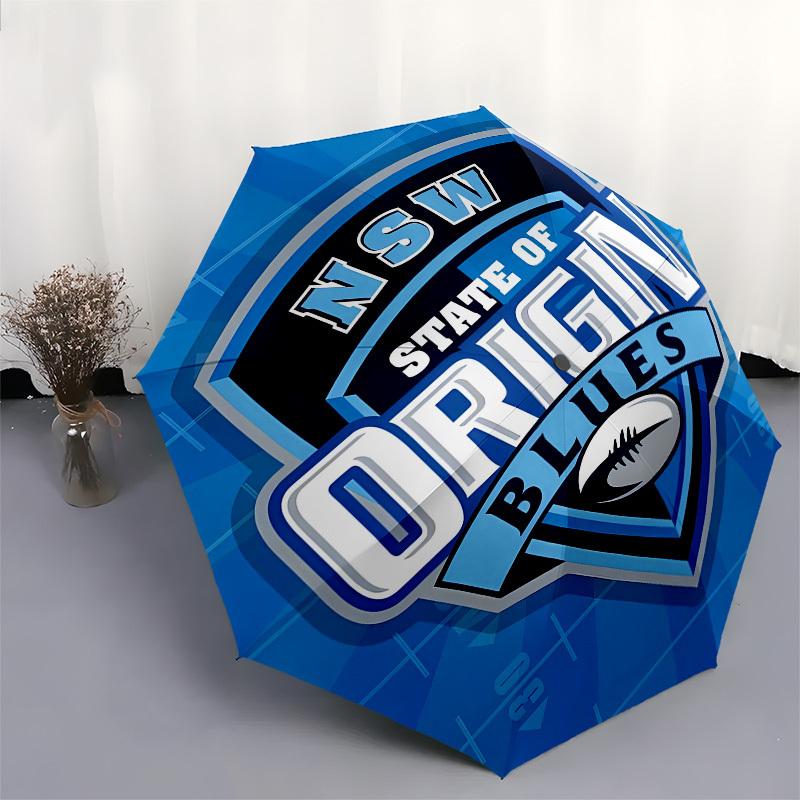State of Origin, Blues - Automatické otevírání a zavírání, 8-žebrová konstrukce, Přenosný deštník, Vhodný pro muže i ženy, pro všechna roční období - Perfec