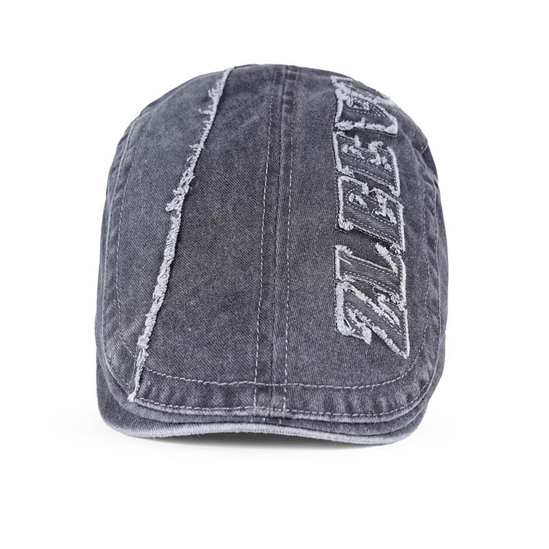 

Джинсовая кепка Forward Cap Retro Beret Men Spring Autumn Newsboy Cap чёрный