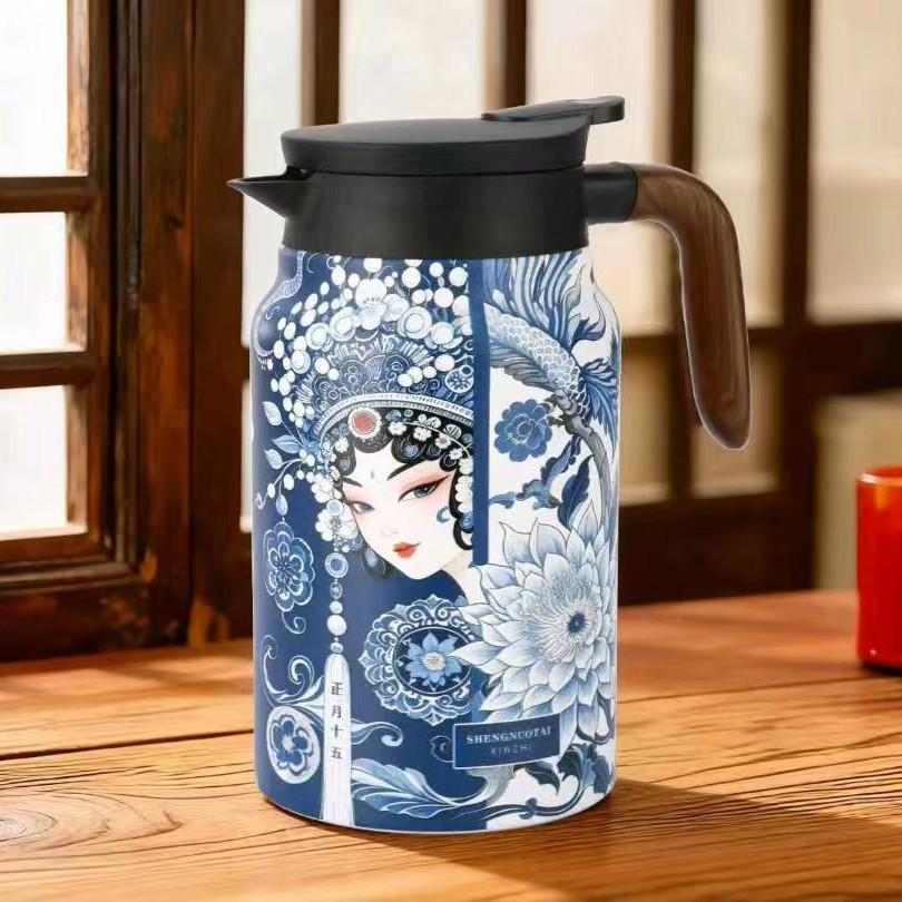 316 Stainless Steel Large-Capacity Thermos Flask with Tea Steeping Chamber