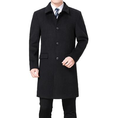 Herren Wollmantel Winter Wolle Kaschmir Mantel Herbst Herren Slim Fit Wollmantel Wollmischung Lange Jacke