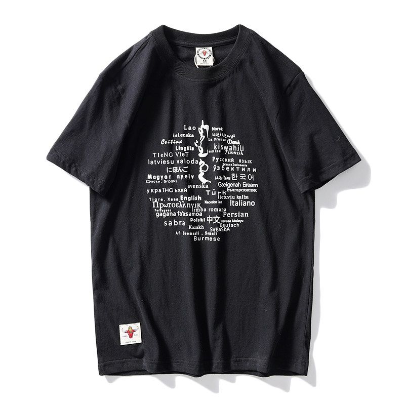 Fashion Brand Foreign Trade End Order Cut Label American Ins Short Sleeve T-shirt