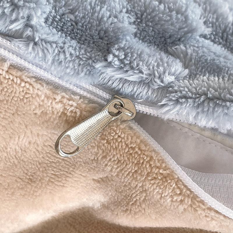 Gray Warm Milk Velvet Duvet Cover Autumn and Winter Thick Comforter Cover Children Adult Bedroom Solid Color Single Duvet Covers