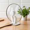 Pot Lid Organizer, with Drain Tray Double-Layer Card Slot, Cute Bunny Ears Shape Organizer, for Kitchen Pot Lids And Spatulas