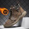 Men's Casual Shoes Spring New Velvet Warm Snow Boots Socks Mouth High Top Martin Boots Men