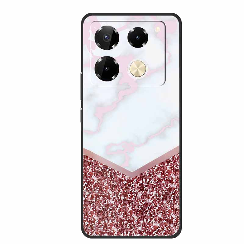 For Infinix Note 40 Pro 5G Case TPU Soft Silicone Cover Phone Cases for Infinix Note 40 40pro 4G Flowers Lovely Coque Fundas