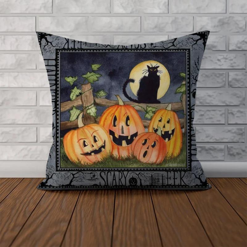Украшения для вечеринки на Хэллоуин, наволочка для дивана в гостиной, подходит для украшения спальни дома 40x40cm