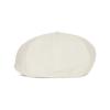 VARZAR VA Curved Logo Easy Fit Newsboy Cap Cream