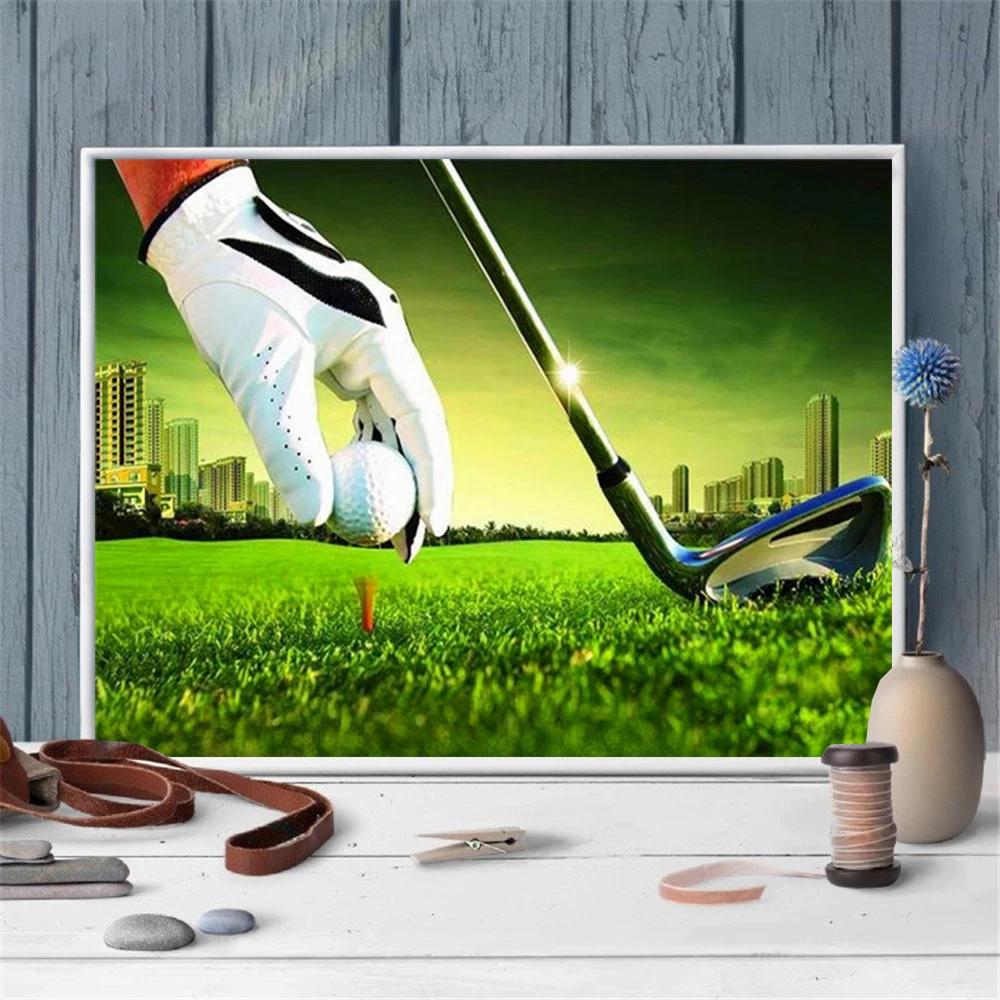 5D DIY Diamond Embroidery Landscape Full Round Square Drill Diamond Painting Golf Course Full Square Needlework Home Decoration