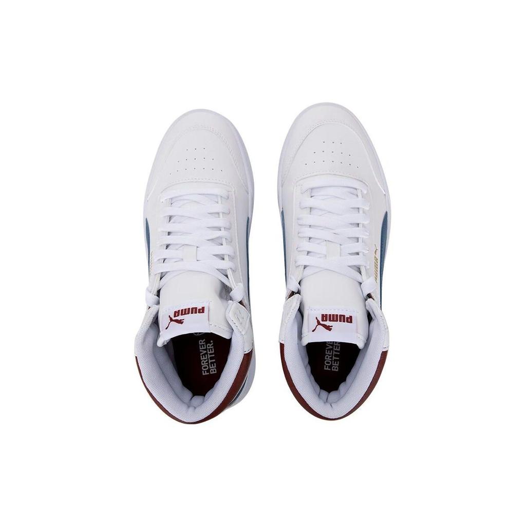 Puma Shuffle Mid White Lake Blue Unisex Sneakers Intense-Red Team-Gold 380748-10