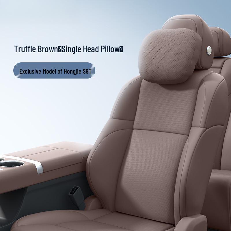 Comprehensive Car Interior Set: Headrest Neck Pillow & Lumbar Support for Hongqi S9T