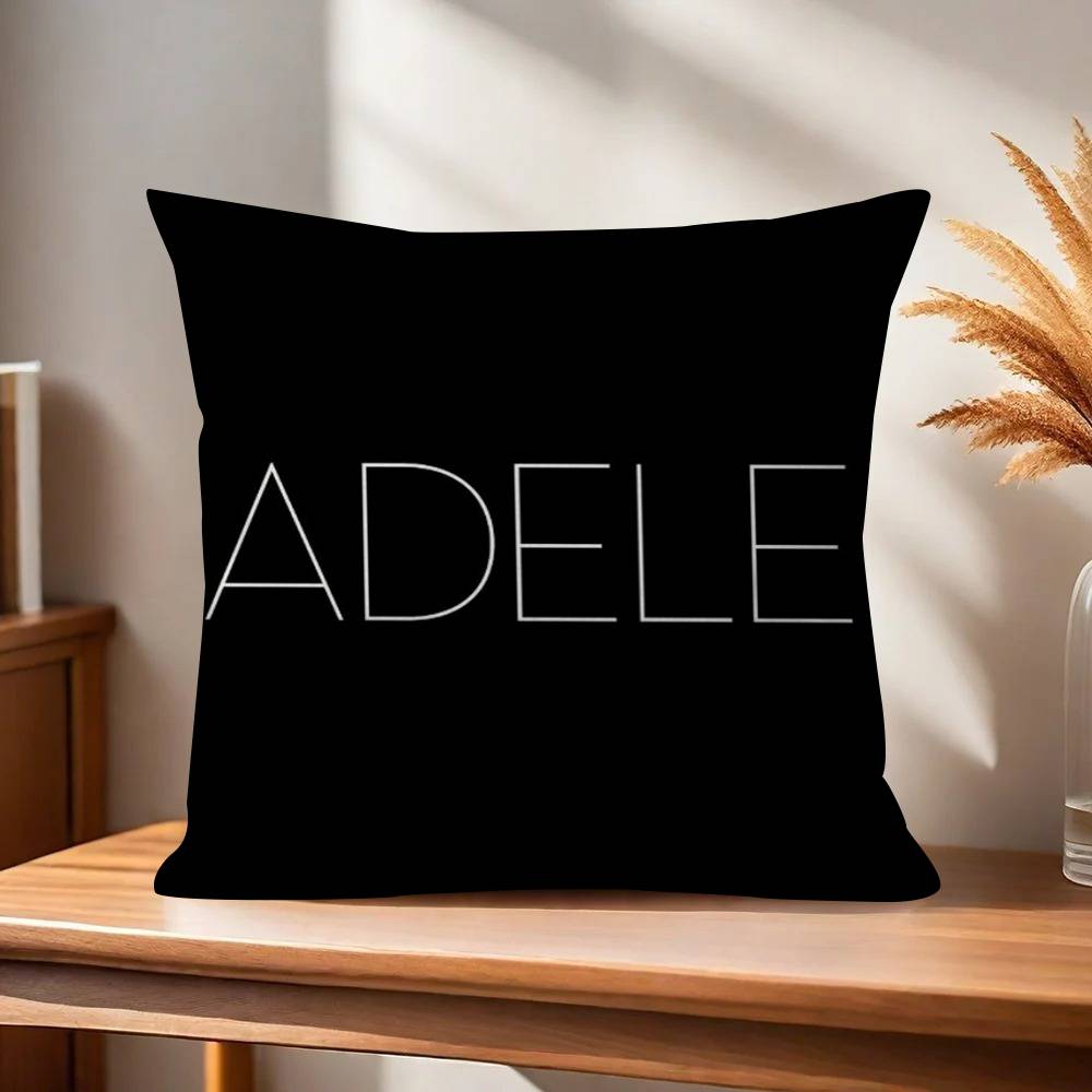 Singer Adele Black Pillow Covers Cartoon Sofa Decorative Home Doublesided Printing Short Plush Cute Cushion Cover
