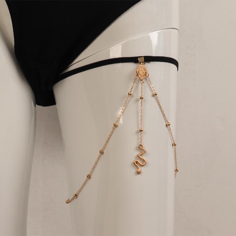 European and American Bohemian Elastic Snake Long Leg Body Chain for Women