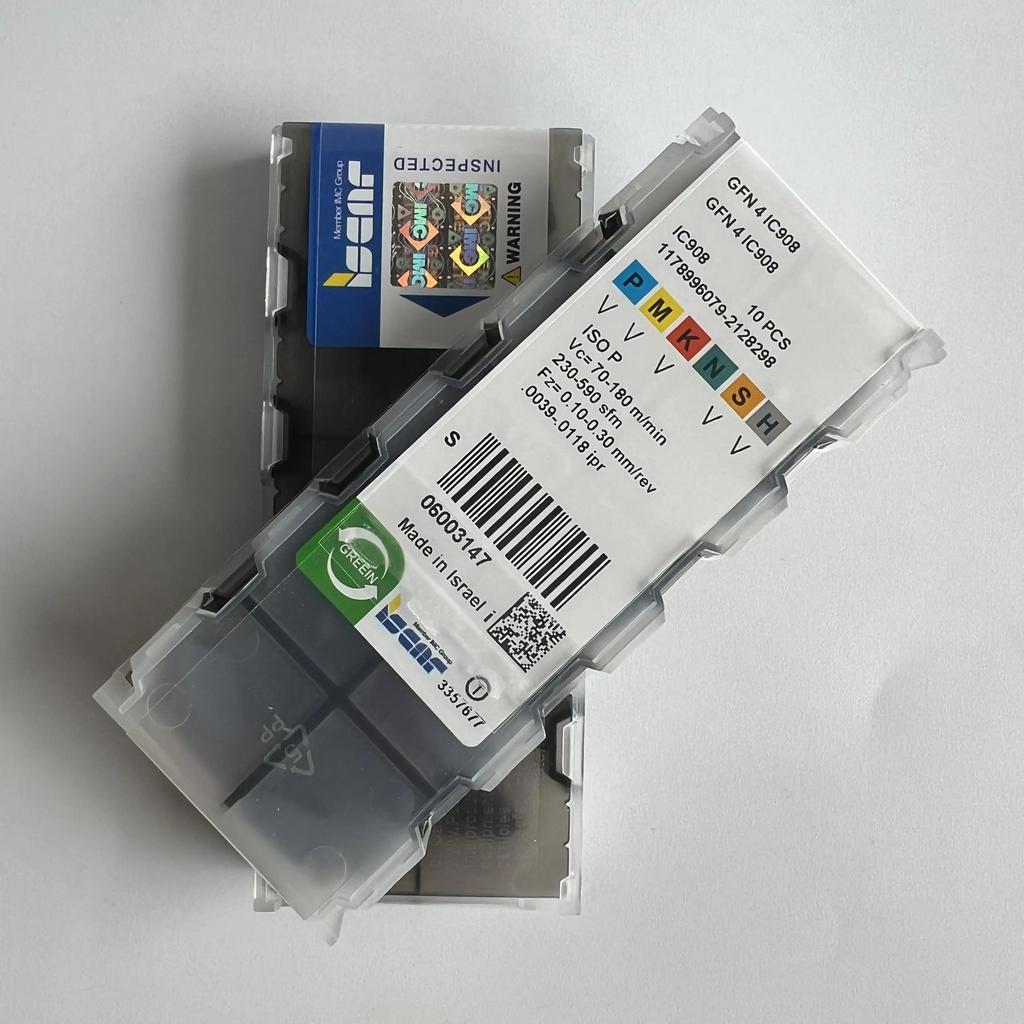 ISCAR / GFN4 IC908   Industrial Indexable Carbide Inserts 10 Pcs